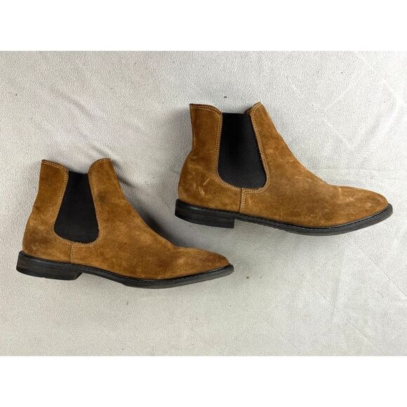 SELECTED Femme Brown Suede Chelsea Pull On Boots Shoes   Women's Size 11 - Picture 3 of 9
